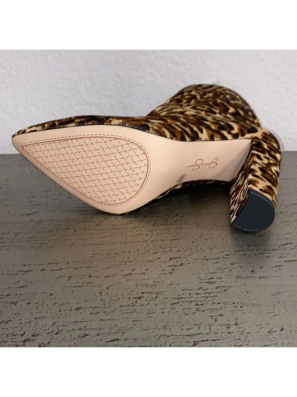 Leopard Print Calf Hair Heel Booties by Jessica Simpson